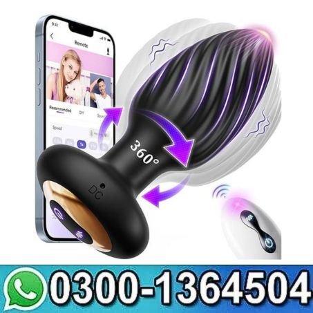 360° Rotating Prostate Massager Anal Butt Plug Sex Toy in Pakistan