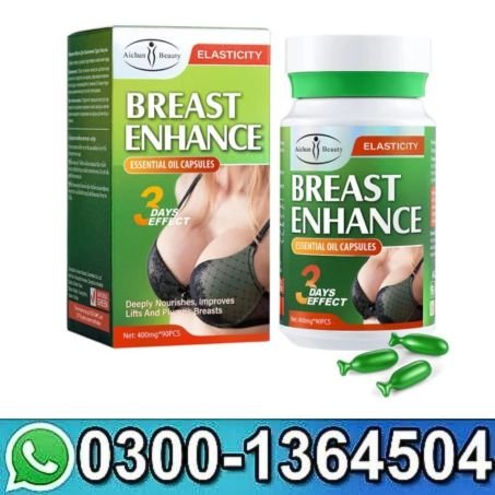 AICHUN BEAUTY Breast Enhance Essential Oil Capsules 3days Effect Deeply Nourishes Improves Lifts Plumps Breasts 400mgx90pcs