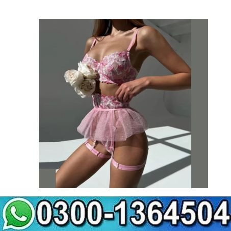 Mesh Babydoll Sets Floral Delicate Garter