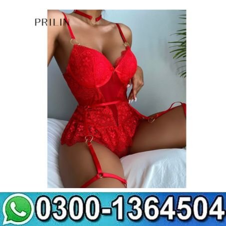 Mature Women Sexy Lingerie Bondage Garter Choker Leg Straps Lace-up Valentines Day Lace Luxury Exotic Long Corset Red