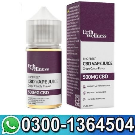 Erth Welness Erth Hemp Grape Candy CBD Vape Juice 500mg - 1000mg In Pakistan