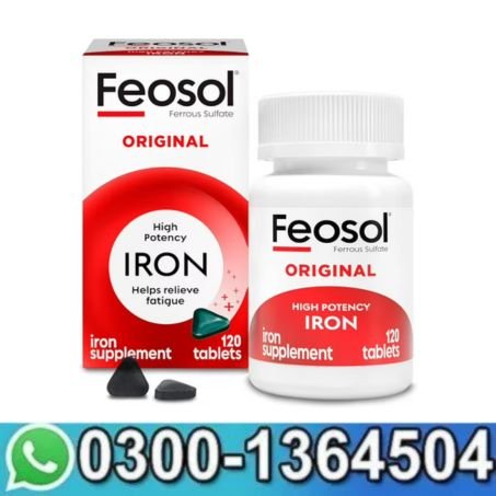 Feosol Original Iron Supplement 325mg Ferrous Sulfate 120 Count in Pakistan