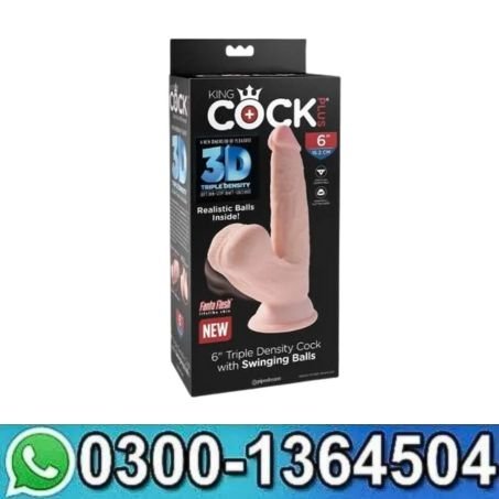 King Cock Ultra Realistic Suction Cup Dildo with Balls 8 Inch In Pakistan