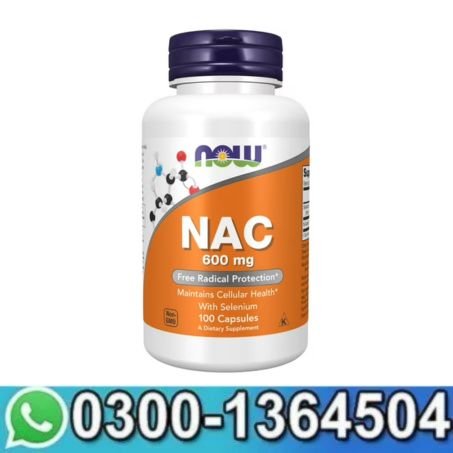  NOW Supplements NAC (N-Acetyl Cysteine) 600 mg with Selenium 100 Capsules in Pakistan