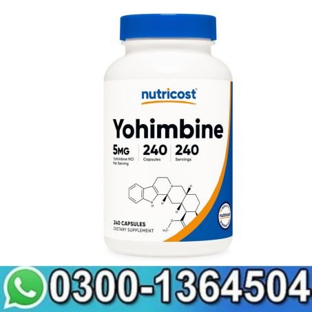  Nutricost Yohimbine HCl 5mg Pack of 2 - 240 Capsules in Pakistan