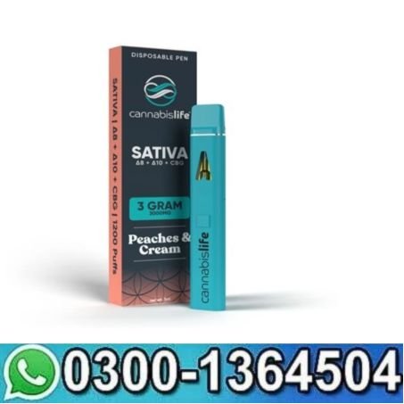 Cannabis Life | Peaches N’ Cream THC Vape Pen | 3g in Pakistan