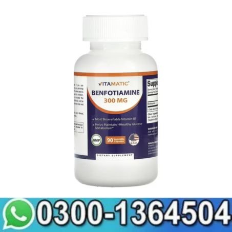 Vitamatic Benfotiamine 300 mg 90 Veg Capsules In Pakistan